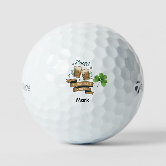 . St. Patrick's Day grappige spreuk met bier Golfballen (Voorkant)
