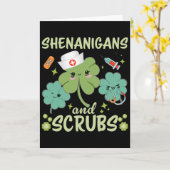 St. Patrick's Day Grappige Streken Scrub Saint Pat Kaart (Gele Bloem)