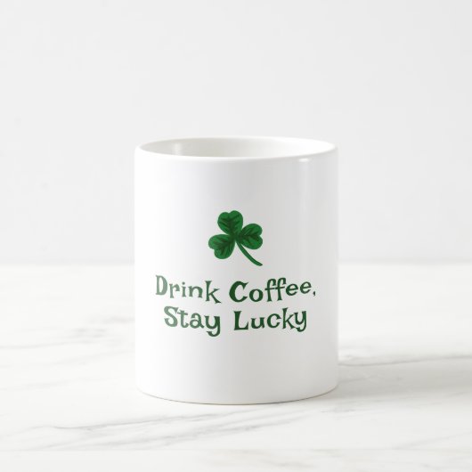St. Patrick's Day, grappige tekst blijven geluk Koffiemok (Center)