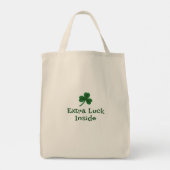 St. Patrick's Day, grappige tekst extra geluk binn Tote Bag (Achterkant)