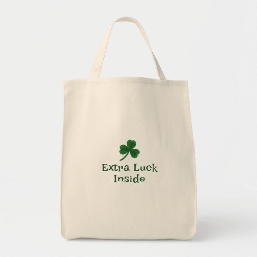 St. Patrick's Day, grappige tekst extra geluk binn Tote Bag (Voorkant)