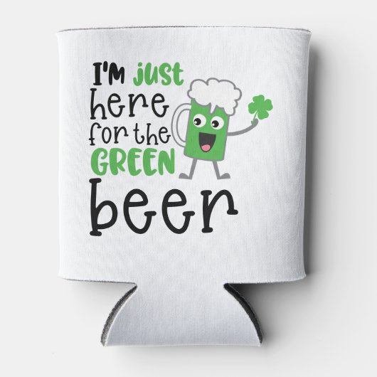 St. Patrick's Day Grappige tekst Groene Bier Blikjeskoeler (Voorkant)