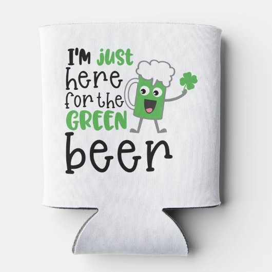 St. Patrick's Day Grappige tekst Groene Bier Blikjeskoeler (Achterkant)