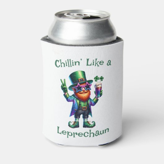 St. Patrick's Day Grappige tekst, Leprechaun Blikjeskoeler (Blikje Achterkant)