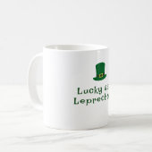 St. Patrick's Day, grappige tekst Lucky Leprechaun Koffiemok (Voorkant links)