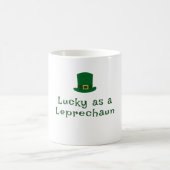 St. Patrick's Day, grappige tekst Lucky Leprechaun Koffiemok (Center)