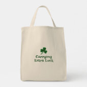 St. Patrick's Day, grappige tekst met extra geluk Tote Bag (Achterkant)