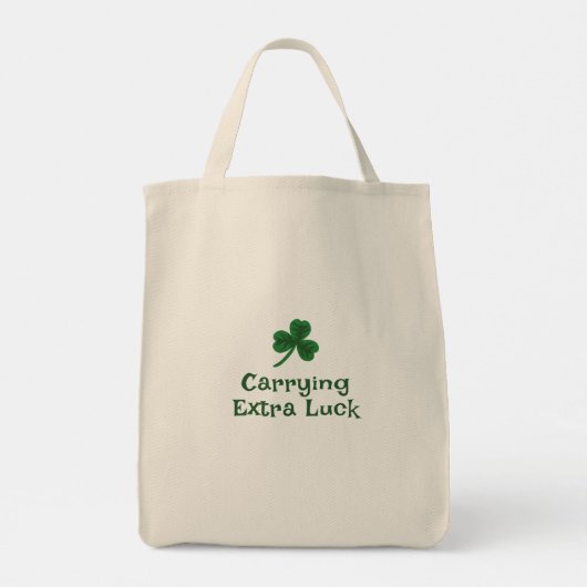 St. Patrick's Day, grappige tekst met extra geluk Tote Bag (Achterkant)