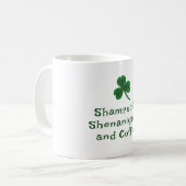 St. Patrick's Day, Grappige tekst Shamrock, Shenan Koffiemok (Voorkant links)