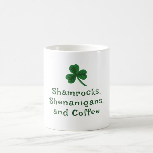 St. Patrick's Day, Grappige tekst Shamrock, Shenan Koffiemok (Center)
