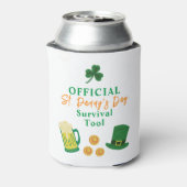 St. Patrick's Day Grappige tekst, survival tool Blikjeskoeler (Blikje Achterkant)