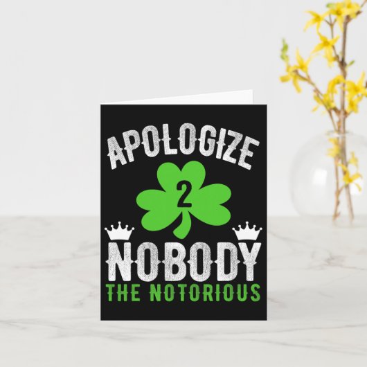 St. Patrick's Day Grappige Vechtersdrinker Ierse C Kaart (Gele Bloem)