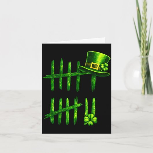 St. Patrick's Day grappige zes zeven meme 67 6 7 j Kaart (Voorkant)