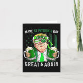 St Patricks Day Great Again Grappig Trump Mannen V Kaart (Voorkant)