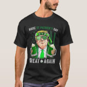 St Patricks Day Great Again Grappig Trump Mannen V T-shirt (Voorkant)
