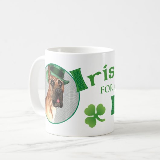 St. Patrick's Day Great Dane Koffiemok (Voorkant links)