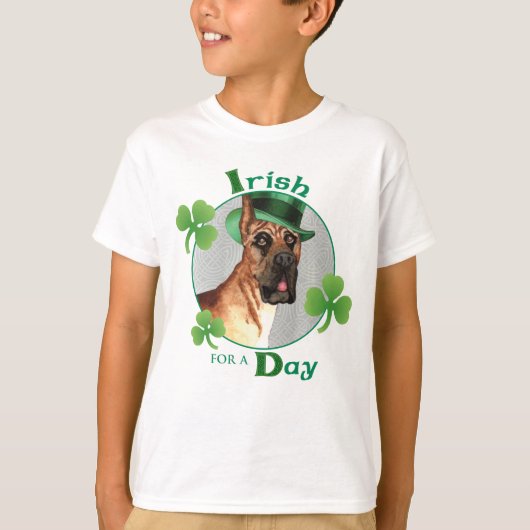 St. Patrick's Day Great Dane T-shirt (Voorkant)