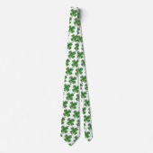 St. Patrick's Day Green 4 blad Klaver Shamrock, Stropdas (Voorkant)