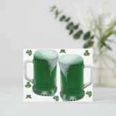 St Patrick's Day Green Beer Briefkaart (Staand voorkant)