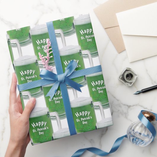 St. Patrick's Day Green Beer Cadeaupapier (Geschenken)