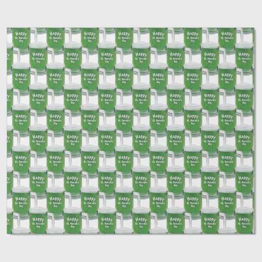 St. Patrick's Day Green Beer Cadeaupapier (Vlak)