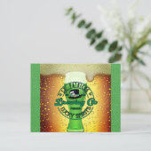 St Patricks Day Green Beer Lucky Spirits Irish Briefkaart (Staand voorkant)