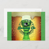 St Patricks Day Green Beer Lucky Spirits Irish Briefkaart (Voorkant / Achterkant)