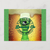 St Patricks Day Green Beer Lucky Spirits Irish Briefkaart (Voorkant)