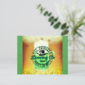 St Patricks Day Green Beer Lucky Spirits Irish Briefkaart (Staand voorkant)