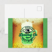 St Patricks Day Green Beer Lucky Spirits Irish Briefkaart (Voorkant / Achterkant)