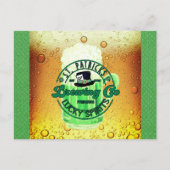 St Patricks Day Green Beer Lucky Spirits Irish Briefkaart (Voorkant)