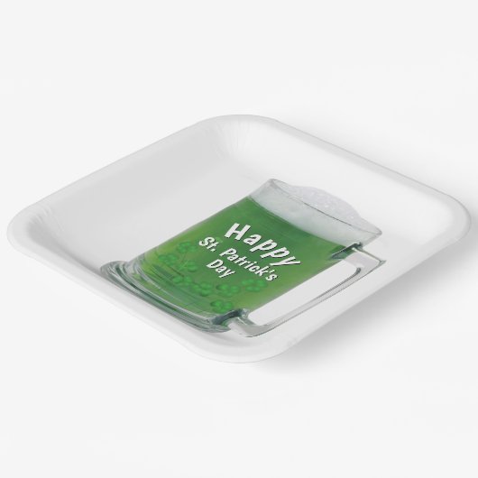 St. Patrick's Day Green Beer Papieren Bordje (Gebogen)