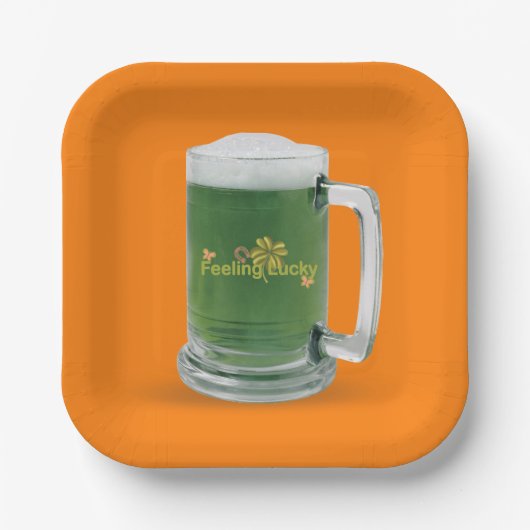 St. Patrick's Day Green Beer Papieren Bordje (Voorkant)