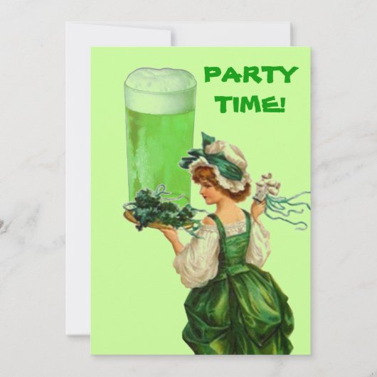 St. Patricks Day Green Beer Party-uitnodigingen Kaart (Voorkant)