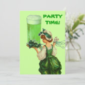 St. Patricks Day Green Beer Party-uitnodigingen Kaart (Staand voorkant)