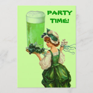 St. Patricks Day Green Beer Party-uitnodigingen Kaart