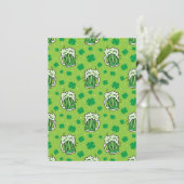 St Patrick's Day Green Beer Pattern Kaart (Staand voorkant)