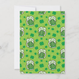 St Patrick's Day Green Beer Pattern Kaart