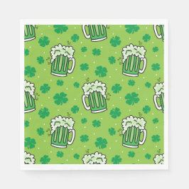 St Patrick's Day Green Beer Pattern Servetten