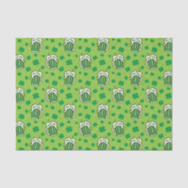 St Patrick's Day Green Beer Pattern Tissuepapier