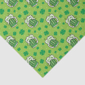 St Patrick's Day Green Beer Pattern Tissuepapier (Detail)
