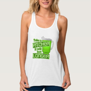 St Patricks Day Green Beer Pitcher Tanktop