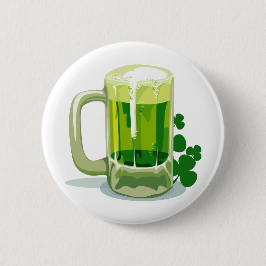 St. Patrick's Day Green Beer Ronde Button 5,7 Cm (Voorkant)
