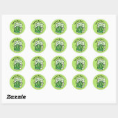 St Patrick's Day Green Beer Ronde Sticker (Vel)