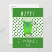 St. Patrick's day Green Beer Shamrock Pattern Briefkaart (Voorkant / Achterkant)