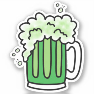 St Patrick's Day Green Beer Sticker