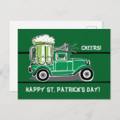 St Patrick's Day Green Beer  Truck Briefkaart (Voorkant / Achterkant)