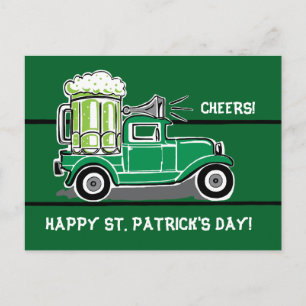 St Patrick's Day Green Beer  Truck Briefkaart