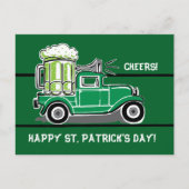 St Patrick's Day Green Beer Truck Briefkaart (Voorkant)
