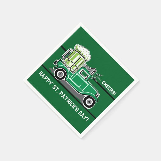 St Patrick's Day Green Beer  Truck Servetten (Hoek)